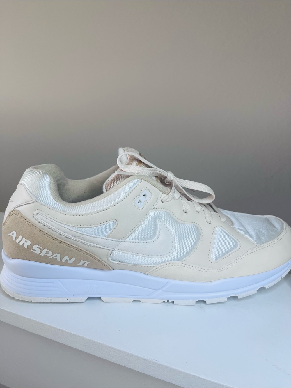 Nike Air Span II Men  Cream & White Sneaker